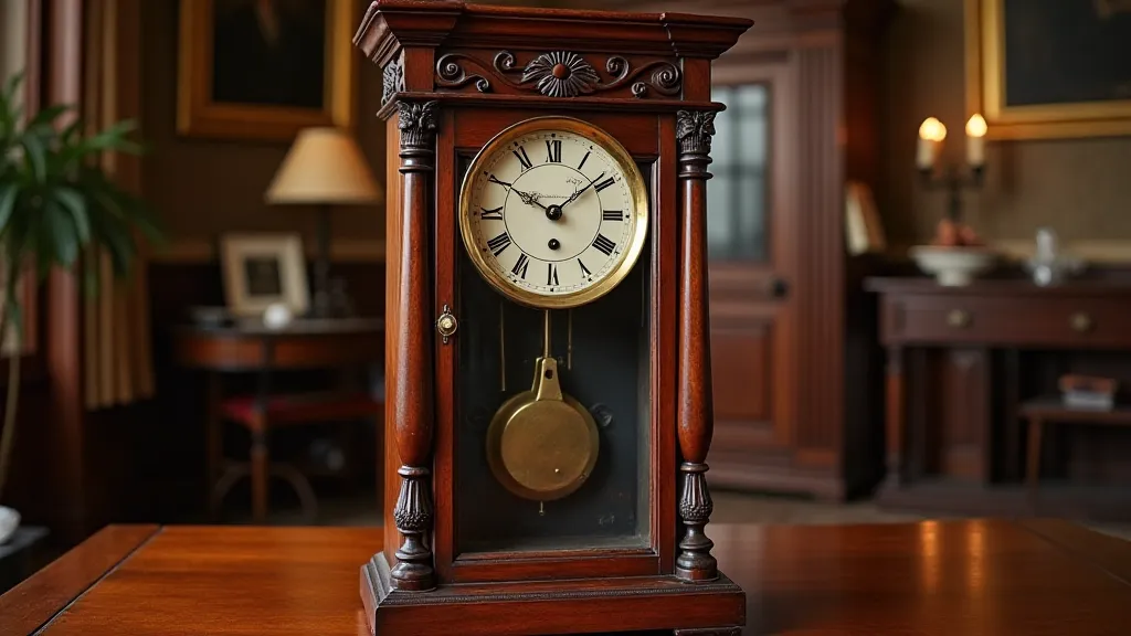 18th Century Mahogany Mantel Clock