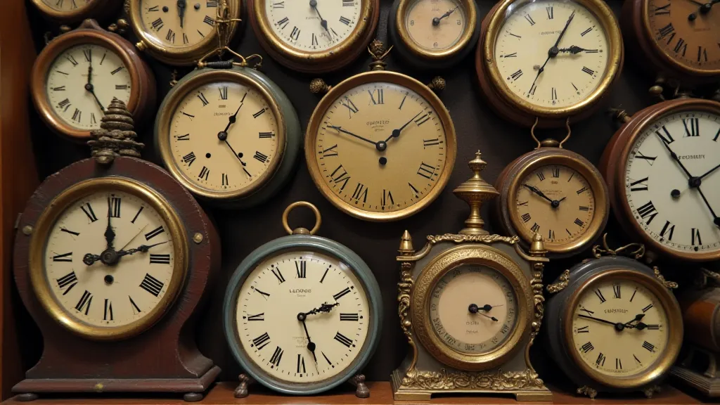 Collection of antique clocks