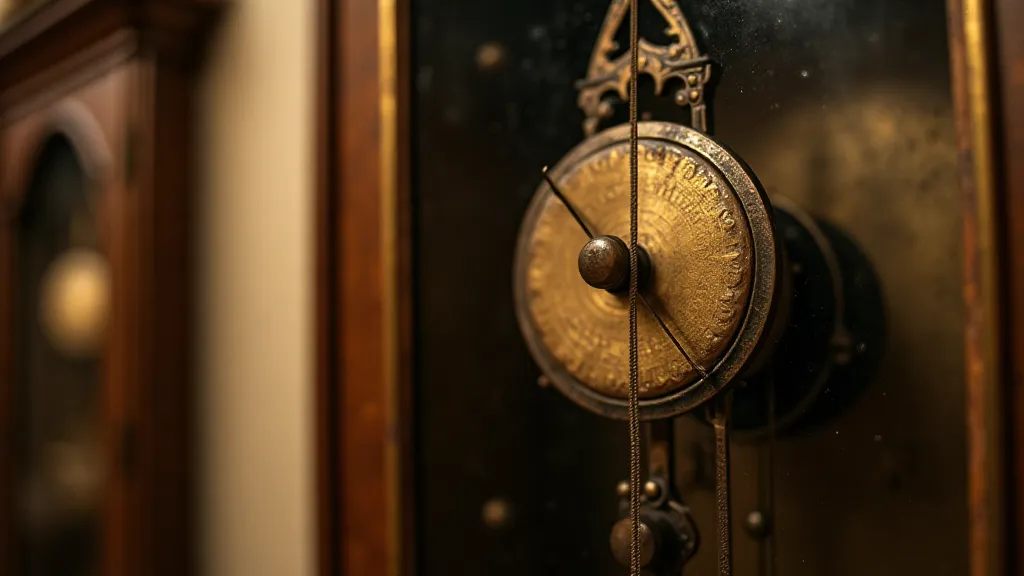 Antique clock brass pendulum