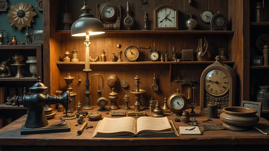 Antique clockmaker's workbench