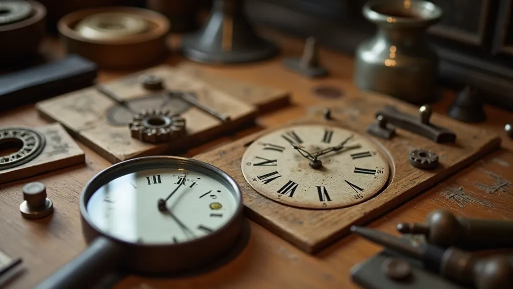 Antique clockmaker's workbench