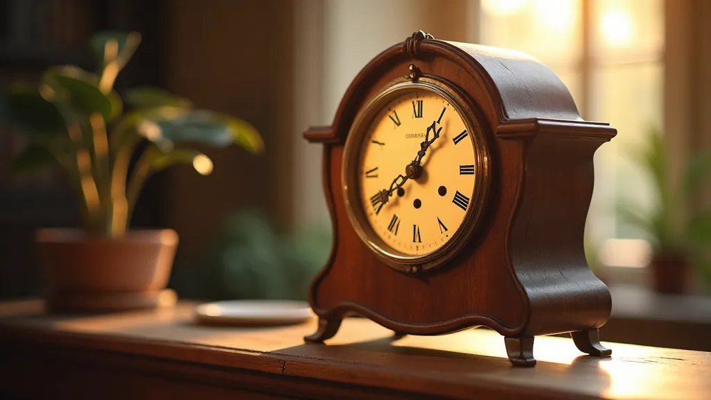 Restored antique mantel clock