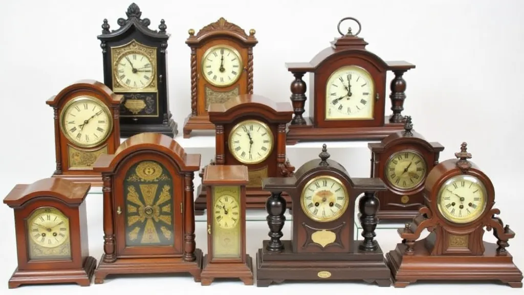 Collection of 19th-century shelf clocks