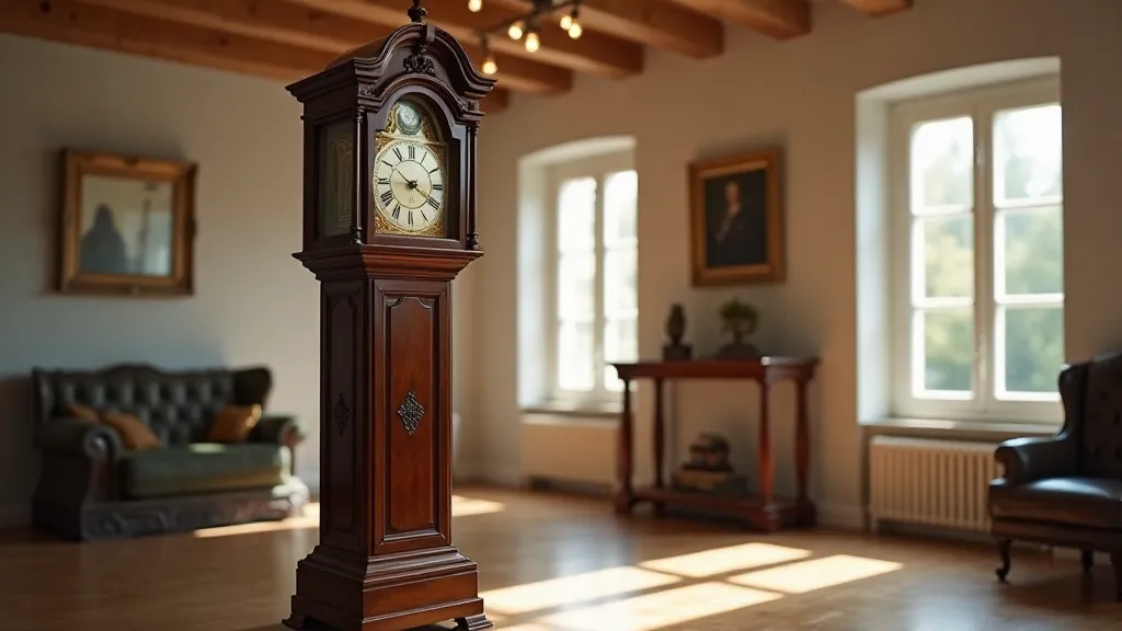 Full view of a Vienna Regulator clock